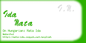 ida mata business card